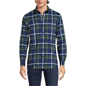 Wind River Green and Blue Plaid Men's Shirt size Large PTP 24” T-20